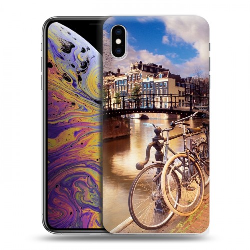 Дизайнерский силиконовый чехол для Iphone Xs Max амстердам