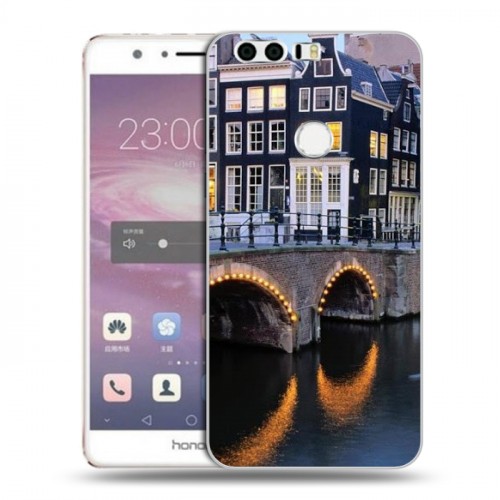Дизайнерский пластиковый чехол для Huawei Honor 8 амстердам