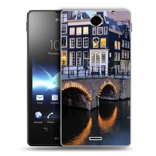 Дизайнерский пластиковый чехол для Sony Xperia TX амстердам