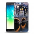 Дизайнерский силиконовый с усиленными углами чехол для Samsung Galaxy A3 (2017) амстердам