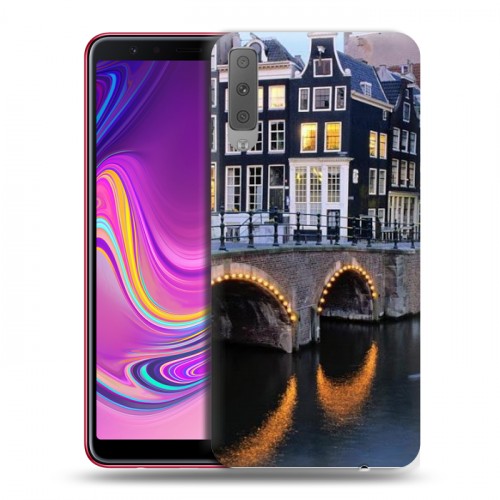 Дизайнерский силиконовый с усиленными углами чехол для Samsung Galaxy A7 (2018) амстердам
