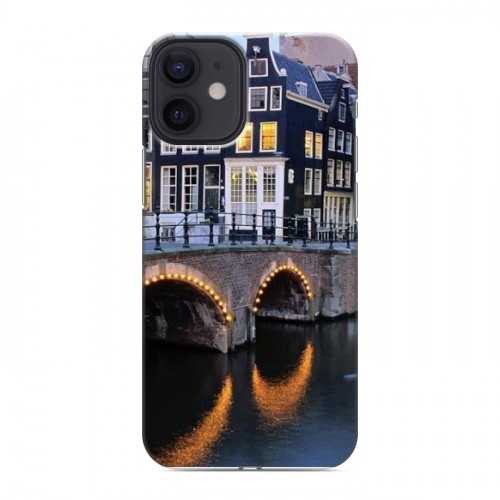 Дизайнерский силиконовый с усиленными углами чехол для Iphone 12 Mini амстердам
