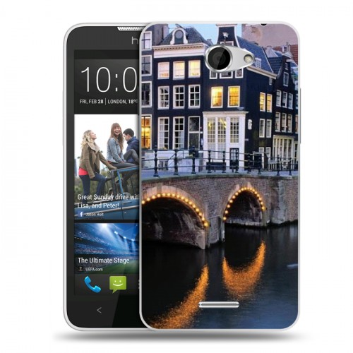 Дизайнерский пластиковый чехол для HTC Desire 516 амстердам