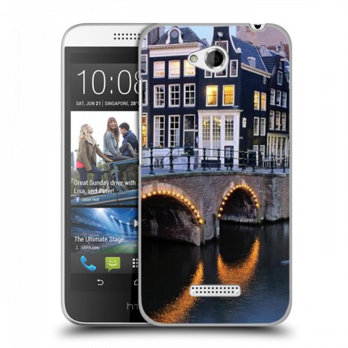 Дизайнерский пластиковый чехол для HTC Desire 616 амстердам
