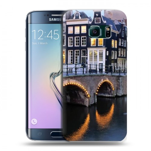 Дизайнерский пластиковый чехол для Samsung Galaxy S6 Edge амстердам