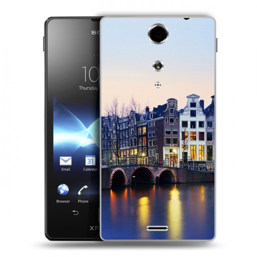 Дизайнерский пластиковый чехол для Sony Xperia TX амстердам