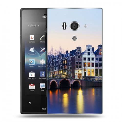 Дизайнерский пластиковый чехол для Sony Xperia acro S амстердам