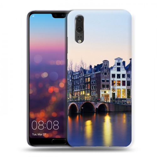 Дизайнерский силиконовый чехол для Huawei P20 амстердам