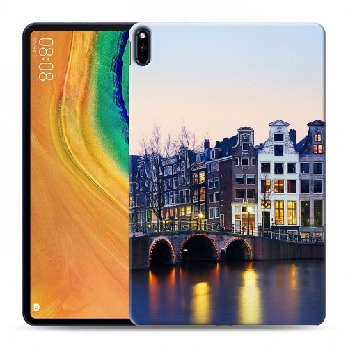Дизайнерский силиконовый с усиленными углами чехол для Huawei MatePad Pro амстердам