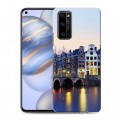 Дизайнерский силиконовый с усиленными углами чехол для Huawei Honor 30 амстердам