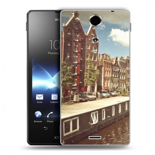 Дизайнерский пластиковый чехол для Sony Xperia TX амстердам