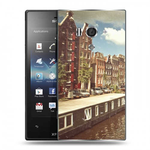 Дизайнерский пластиковый чехол для Sony Xperia acro S амстердам