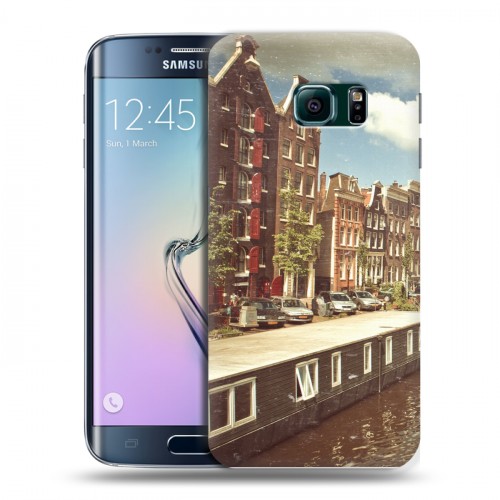 Дизайнерский пластиковый чехол для Samsung Galaxy S6 Edge амстердам