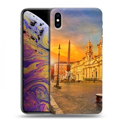 Дизайнерский силиконовый чехол для Iphone Xs Max рим