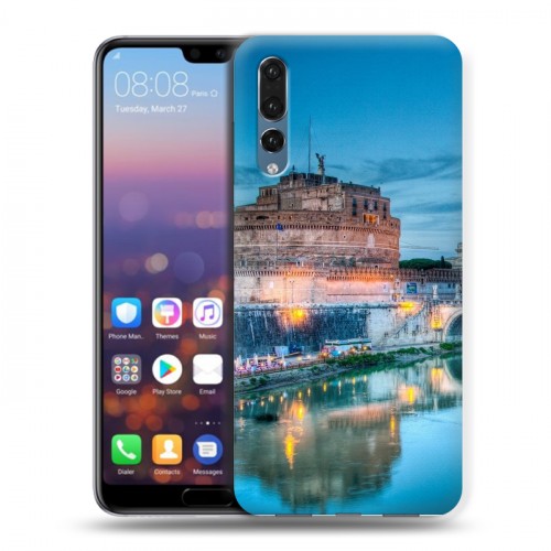 Дизайнерский силиконовый с усиленными углами чехол для Huawei P20 Pro рим