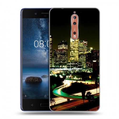 Дизайнерский пластиковый чехол для Nokia 8 Лос-Анджелес