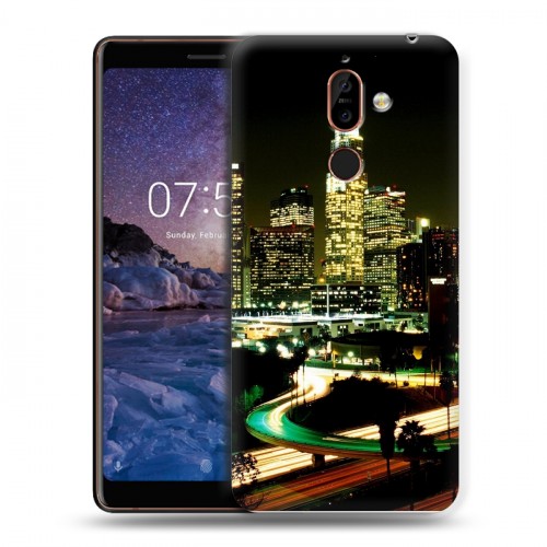 Дизайнерский пластиковый чехол для Nokia 7 Plus Лос-Анджелес