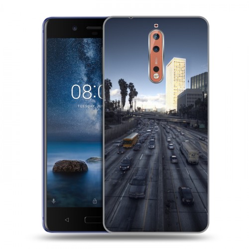 Дизайнерский пластиковый чехол для Nokia 8 Лос-Анджелес