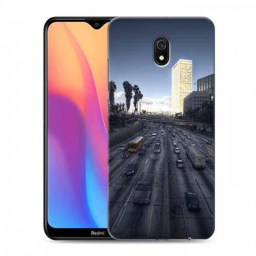 Дизайнерский силиконовый с усиленными углами чехол для Xiaomi RedMi 8A Лос-Анджелес