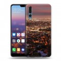 Дизайнерский силиконовый с усиленными углами чехол для Huawei P20 Pro Лос-Анджелес