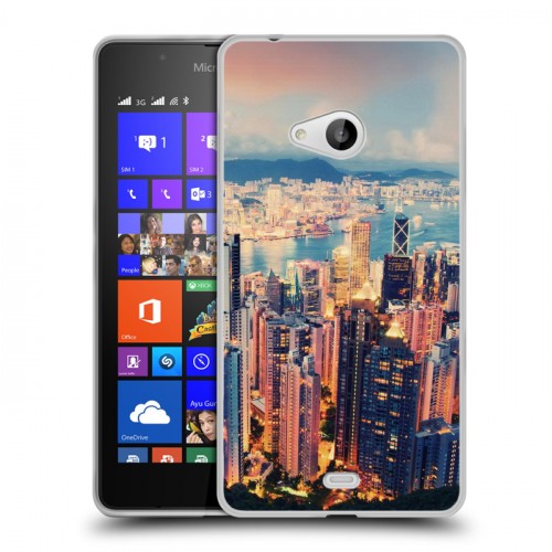 Дизайнерский пластиковый чехол для Microsoft Lumia 540 Гонконг