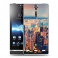 Дизайнерский пластиковый чехол для Sony Xperia S Гонконг