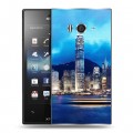 Дизайнерский пластиковый чехол для Sony Xperia acro S Гонконг