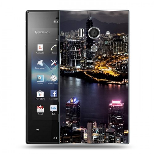 Дизайнерский пластиковый чехол для Sony Xperia acro S Гонконг