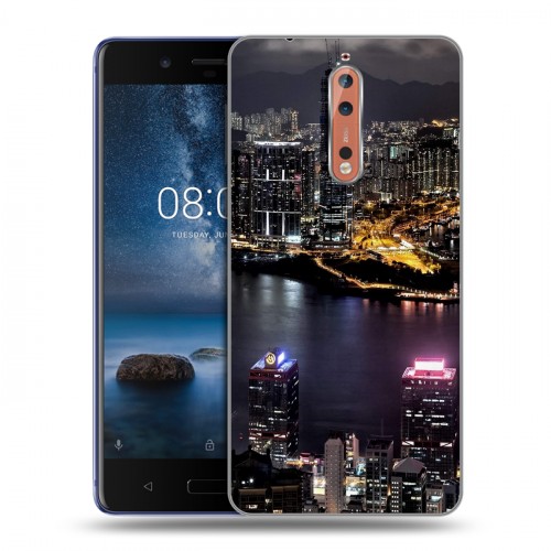 Дизайнерский пластиковый чехол для Nokia 8 Гонконг