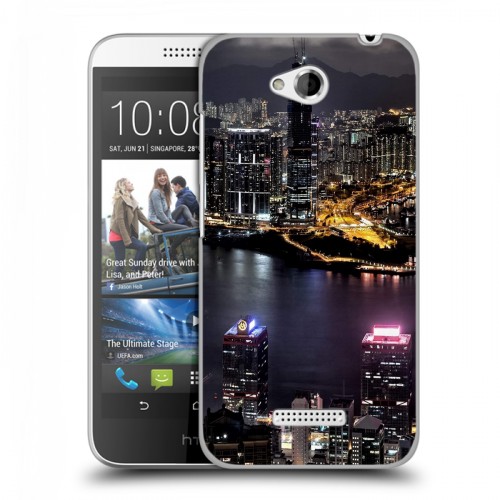 Дизайнерский силиконовый чехол для HTC Desire 616 Гонконг