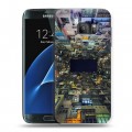 Дизайнерский силиконовый с усиленными углами чехол для Samsung Galaxy S7 Гонконг
