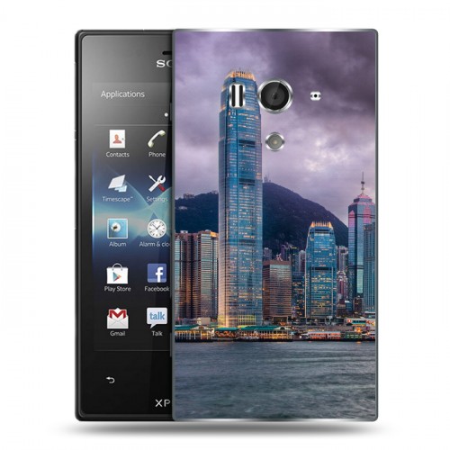 Дизайнерский пластиковый чехол для Sony Xperia acro S Гонконг