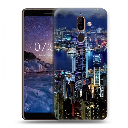 Дизайнерский пластиковый чехол для Nokia 7 Plus Гонконг