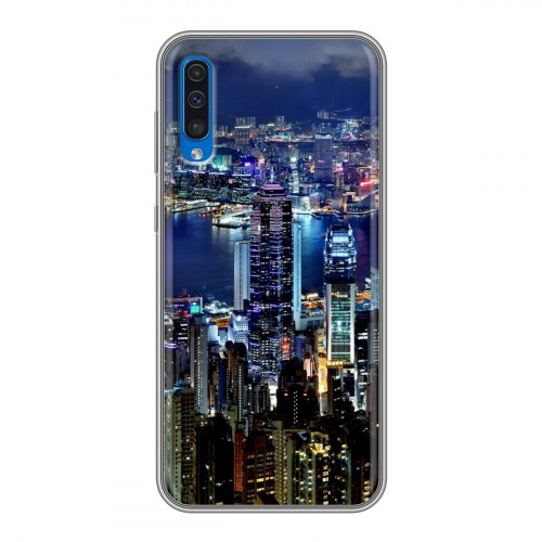 Дизайнерский силиконовый с усиленными углами чехол для Samsung Galaxy A50 Гонконг