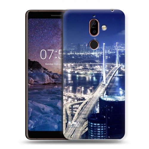 Дизайнерский пластиковый чехол для Nokia 7 Plus Гонконг