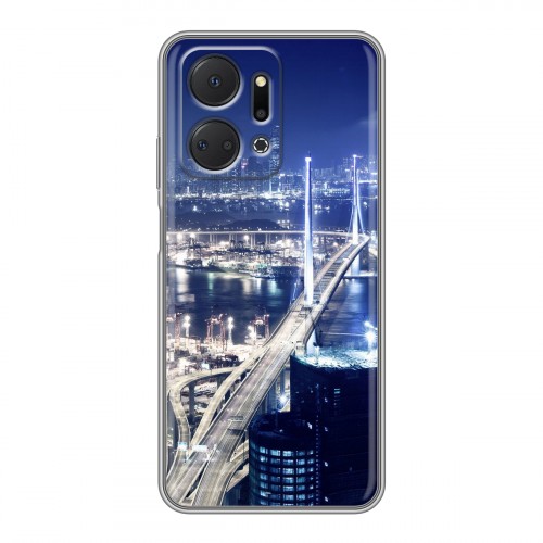 Дизайнерский силиконовый с усиленными углами чехол для Huawei Honor X7a Гонконг