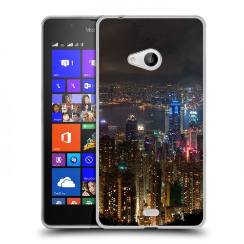 Дизайнерский пластиковый чехол для Microsoft Lumia 540 Гонконг