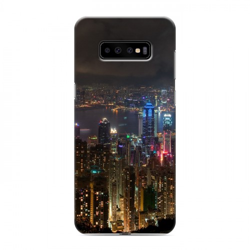 Дизайнерский пластиковый чехол для Samsung Galaxy S10 Plus Гонконг