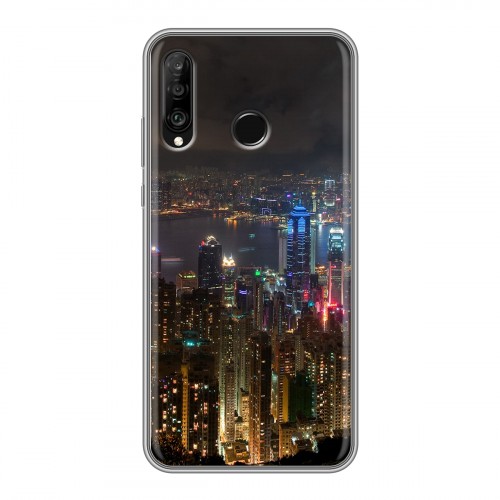 Дизайнерский силиконовый чехол для Huawei P30 Lite Гонконг