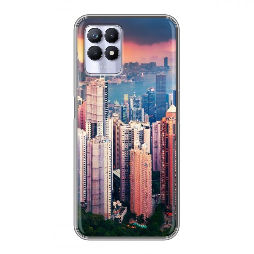 Дизайнерский силиконовый с усиленными углами чехол для Realme 8i Гонконг