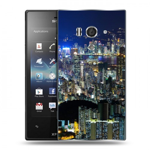 Дизайнерский пластиковый чехол для Sony Xperia acro S Гонконг