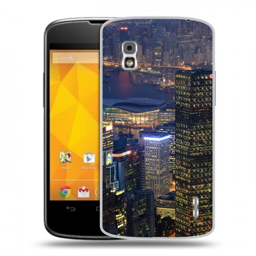 Дизайнерский пластиковый чехол для LG Google Nexus 4 Гонконг