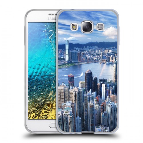 Дизайнерский пластиковый чехол для Samsung Galaxy E5 Гонконг