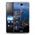 Дизайнерский пластиковый чехол для Sony Xperia TX Гонконг