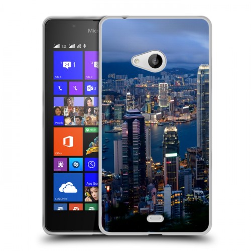 Дизайнерский пластиковый чехол для Microsoft Lumia 540 Гонконг