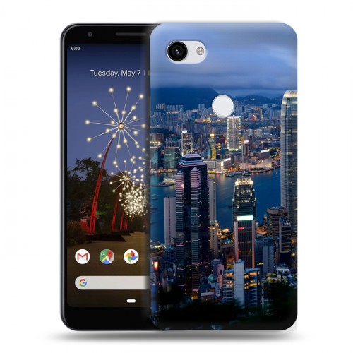 Дизайнерский пластиковый чехол для Google Pixel 3a XL Гонконг