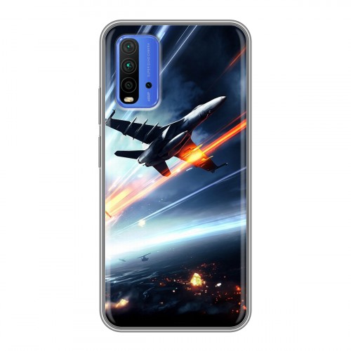 Дизайнерский силиконовый чехол для Xiaomi RedMi 9T самолеты