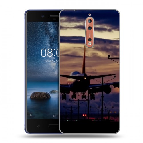 Дизайнерский пластиковый чехол для Nokia 8 самолеты