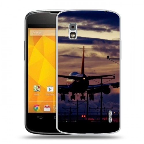 Дизайнерский пластиковый чехол для LG Google Nexus 4 самолеты