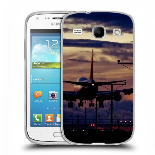 Дизайнерский пластиковый чехол для Samsung Galaxy Core самолеты